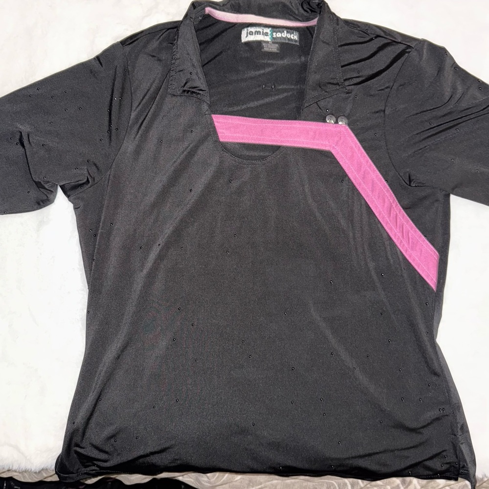 Jamie Sadock Charcoal and Pink top